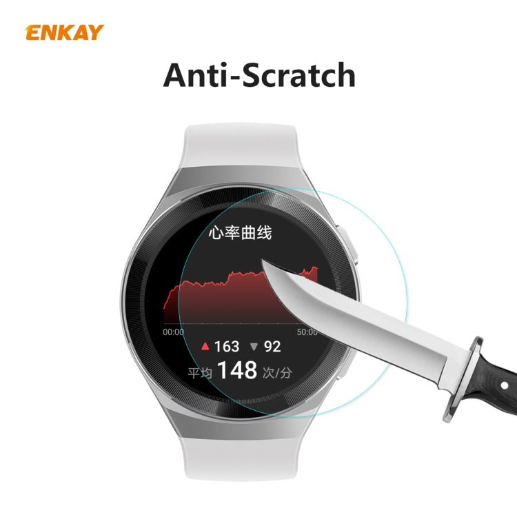 For HUAWEI Watch GT 2E 46mm Dynamic Edition ENKAY Hat-Prince 0.2mm 9H 2.15D Curved Edge Tempered Glass Screen Protector  Watch Film