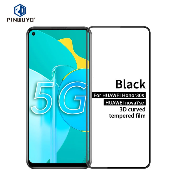 PINWUYO 9H 3D Curved Full Screen Explosion-proof Tempered Glass Film, For Xiaomi 10 Lite, For Xiaomi RedMi Note 9, For Huawei Honor 30/nova7, For Huawei Honor 30s/nova7se, For Huawei Enjoy Z 5G, For ViVO iQOO Z1, For OPPO Reno4, For Xiaomi RedMi Note9S...