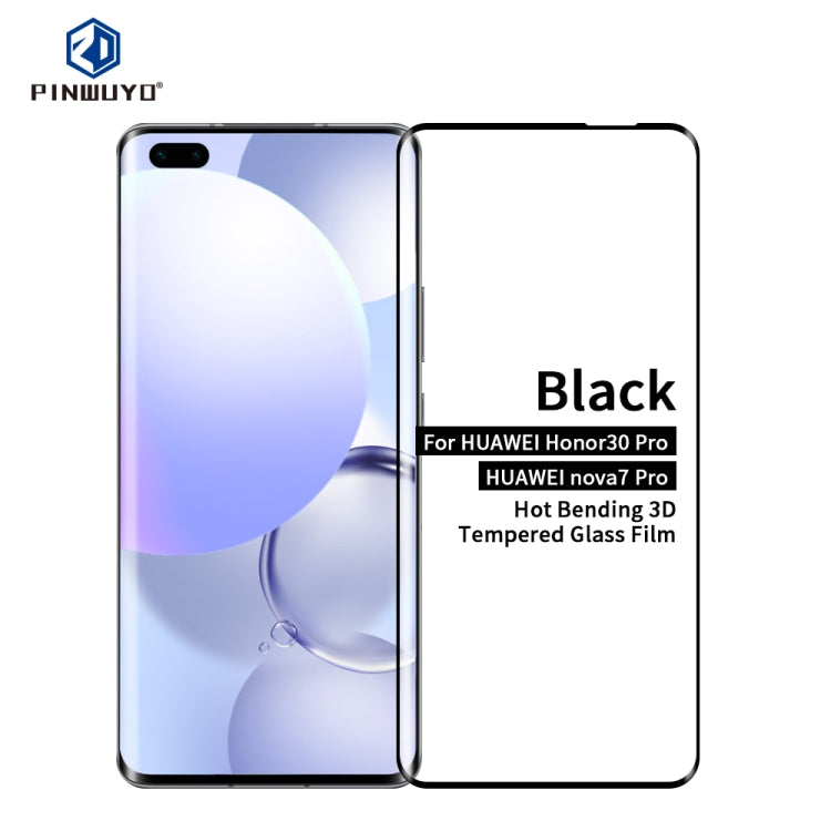 PINWUYO 9H 3D Hot Bending Tempered Glass Film, For Huawei P40 Pro, For Huawei Honor 30Pro /nova7 pro, For OPPO Reno4 Pro 5G, For vivo X50 Pro