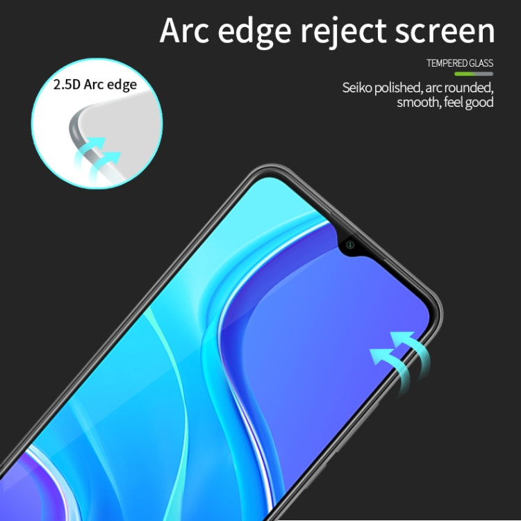 PINWUYO 9H 2.5D Full Screen Tempered Glass Film, For Xiaomi RedMi 9, For Xiaomi RedMi 10X 5G, For Vivo X50, For Oppo Reno4 5G, For Huawei  Y5P/Y5 Prime, For Huawei Y8P / P smart S