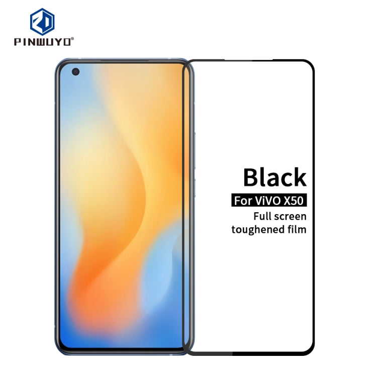 PINWUYO 9H 2.5D Full Screen Tempered Glass Film, For Xiaomi RedMi 9, For Xiaomi RedMi 10X 5G, For Vivo X50, For Oppo Reno4 5G, For Huawei  Y5P/Y5 Prime, For Huawei Y8P / P smart S