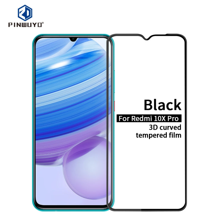 PINWUYO 9H 3D Curved Full Screen Explosion-proof Tempered Glass Film, For Xiaomi Redmi 10X 5G, For Xiaomi Redmi 10X Pro, For Xiaomi Redmi 9A, For Huawei Enjoy 20 Pro, For vivo Y70s, For Huawei Honor X10, For vivo X50, For OPPO A92S, For Samsung Galaxy ...