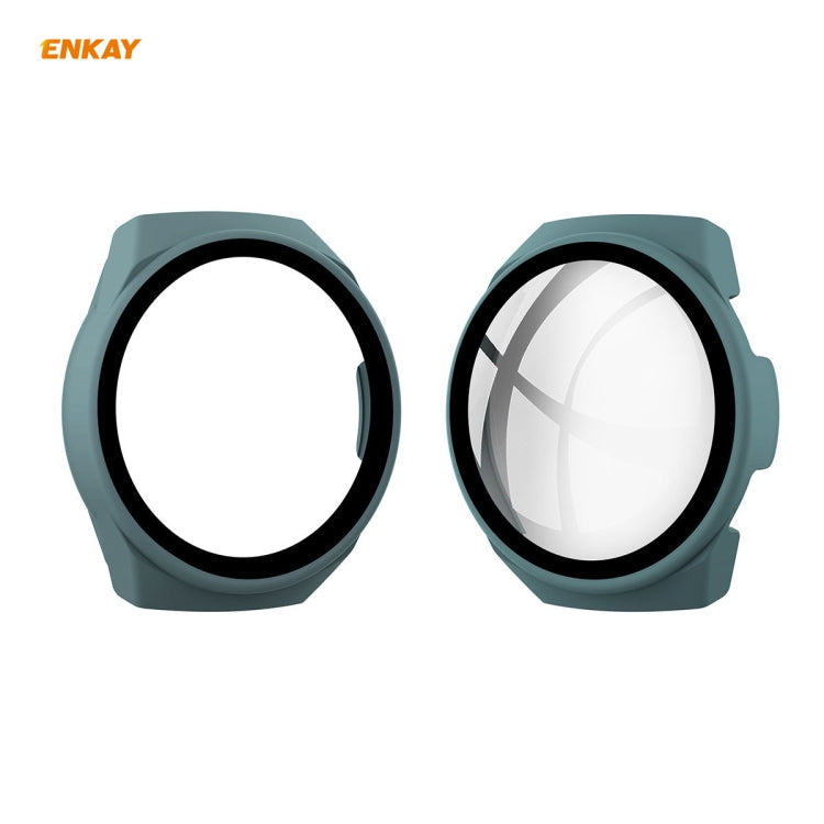 For Huawei Watch GT 2e 46mm ENKAY Hat-Prince ENK-AC8203 Full Coverage PC Frosted Case + 9H Tempered Glass Film
