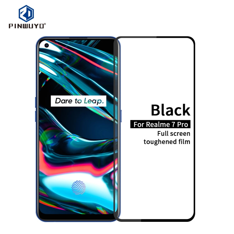 PINWUYO 9H 2.5D Full Screen Tempered Glass Film, For Realme7, For Realme7 Pro, For Realme X7, For Realme X7 Pro, For OPPO Reno4Z