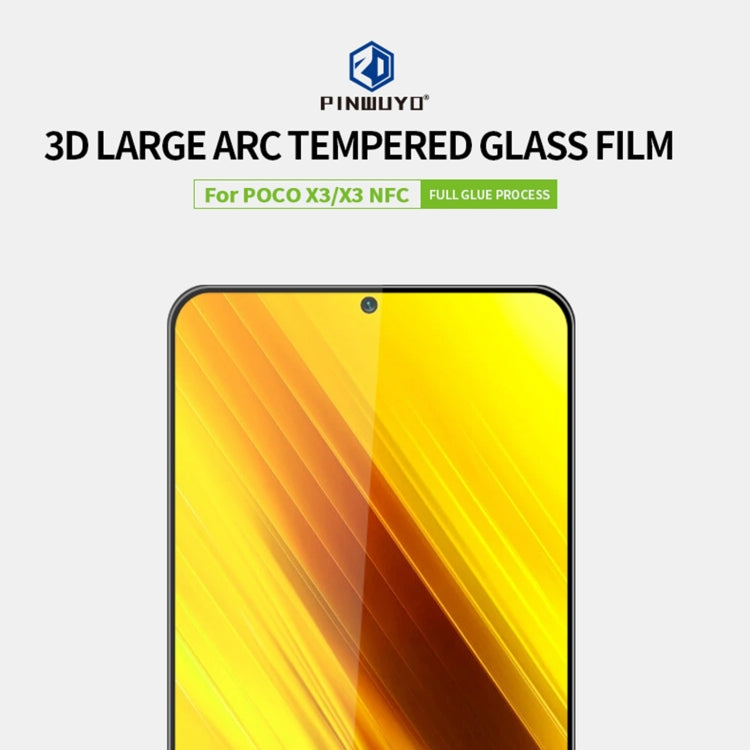 PINWUYO 9H 3D Curved Full Screen Explosion-proof Tempered Glass Film, For Xiaomi POCO X3, For Xiaomi POCO M2, For vivo iQOO5, For vivo iQOO5 Pro, For Realme7, For OPPO Reno4 Z, For Realme7 Pro, For OPPO Reno4 SE