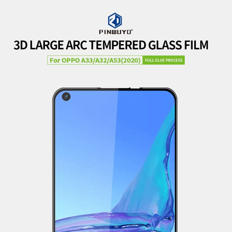 PINWUYO 9H 3D Curved Full Screen Explosion-proof Tempered Glass Film, For OPPO A32 / A33 / A53 (2020), For OPPO A73(2020), For OPPO A93(2020), For Huawe Y9a (2020), For vivo V20, For vivo V20 Pro