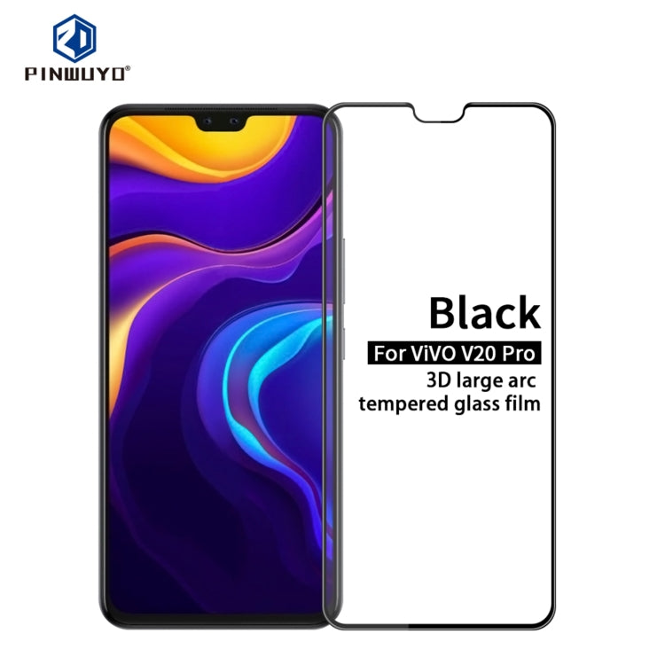 PINWUYO 9H 3D Curved Full Screen Explosion-proof Tempered Glass Film, For OPPO A32 / A33 / A53 (2020), For OPPO A73(2020), For OPPO A93(2020), For Huawe Y9a (2020), For vivo V20, For vivo V20 Pro