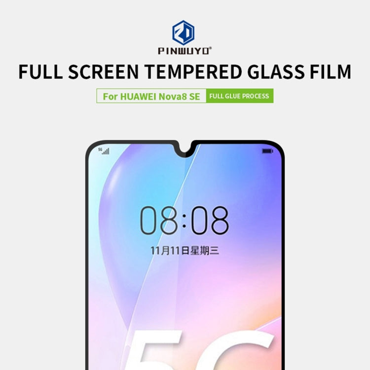 PINWUYO 9H 2.5D Full Screen Tempered Glass Film, For Huawei Nova 8 SE, For vivo S7e, For Motorola Moto G 5G, For Samsung Galaxy A12, For Samsung Galaxy M21s