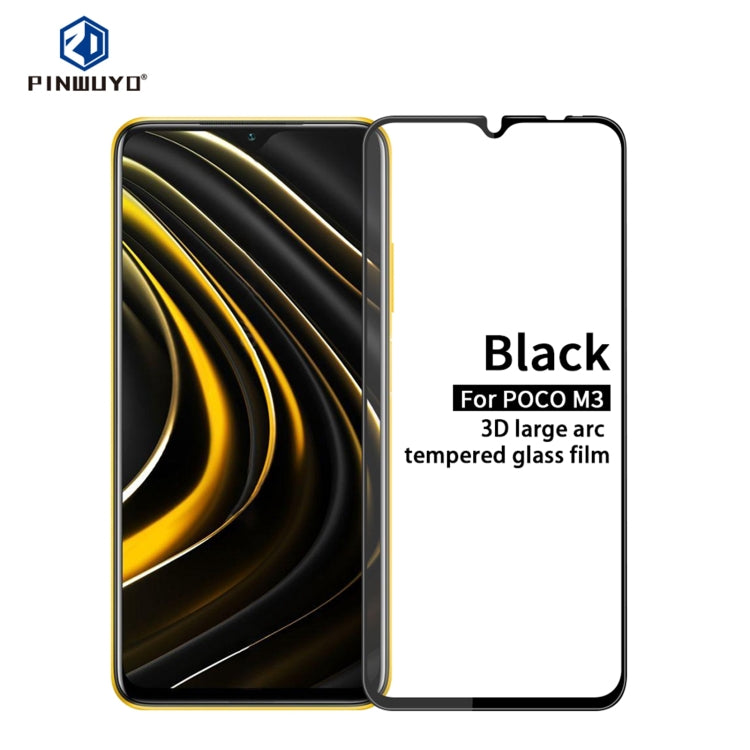 PINWUYO 9H 3D Curved Full Screen Explosion-proof Tempered Glass Film, For Xiaomi Poco M3, For Motorola Moto E (2020), For vivo Y12s, For Motorola Moto G9 Plus, For vivo S7e 5G
