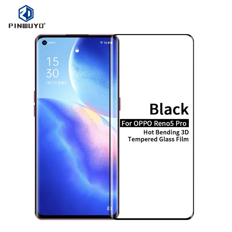 PINWUYO 9H 3D Hot Bending Tempered Glass Film, For OPPO Reno5 Pro, For vivo X60 Pro