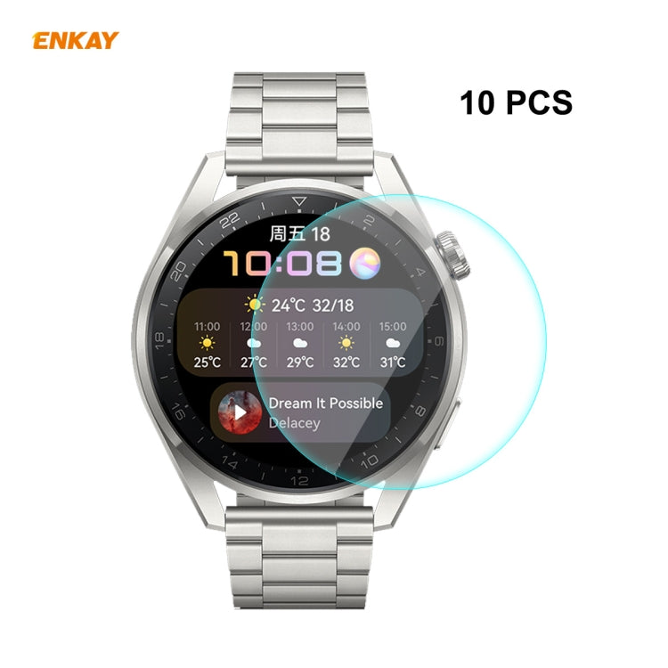 For Huawei WATCH 3 Pro 48mm ENKAY Hat-Prince 0.2mm 9H 2.15D Curved Edge Tempered Glass Screen Protector Watch Film