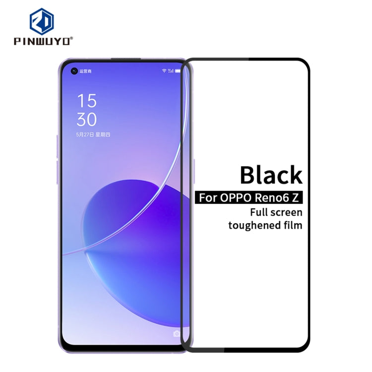 PINWUYO 9H 2.5D Full Screen Tempered Glass Film, For OPPO A16, For OPPO Reno6 Z, For Samsung Galaxy M32