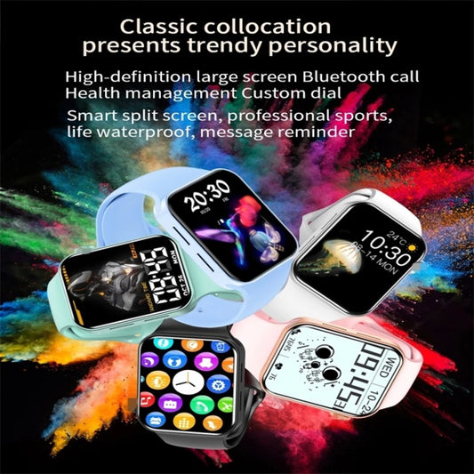 T100Plus 1.75 inch Color Screen Smart Watch, IP67 Waterproof,Support Body Temperature Test/Bluetooth Call/Heart Rate Monitoring/Blood Pressure Monitoring/Blood Oxygen Monitoring/Sleep Monitoring