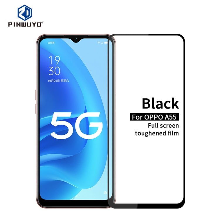 PINWUYO 9H 2.5D Full Screen Tempered Glass Film, For OPPO A55, For Realme 8i