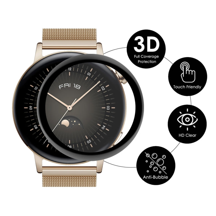 For Huawei Watch GT 3 42mm ENKAY Hat-Prince Full Coverage 3D Curved Soft PC Edge + PMMA HD Screen Protector Film