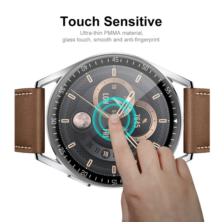 For Huawei Watch GT 3 46mm ENKAY Hat-Prince Full Coverage 3D Curved Soft PC Edge + PMMA HD Screen Protector Film