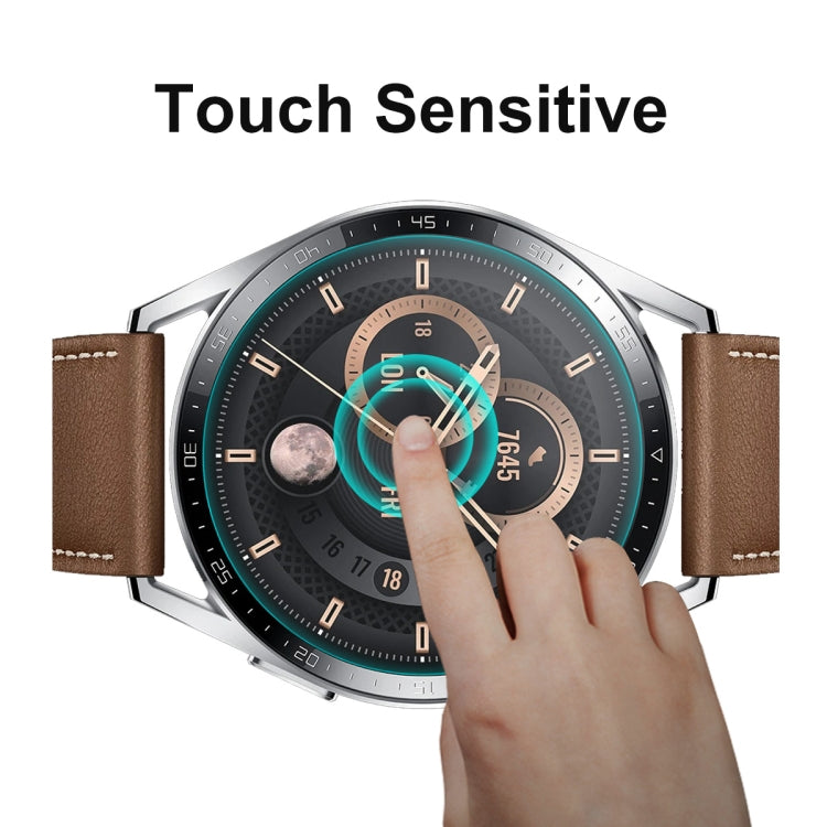 For Huawei Watch GT 3 46mm ENKAY Hat-Prince 0.2mm 9H 2.15D Curved Edge Tempered Glass Screen Protector Watch Film