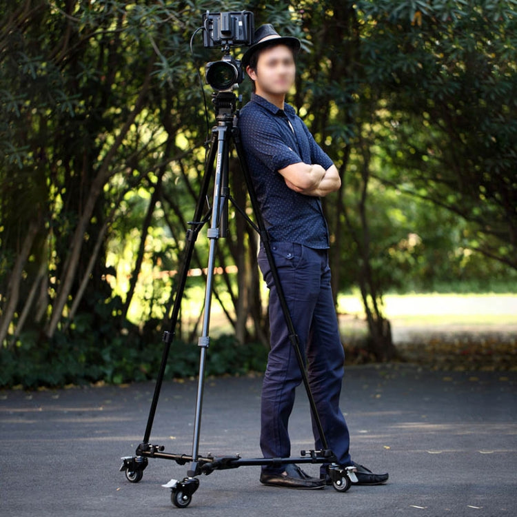 YUNTENG 901 Aluminium Alloy Camera Tripod Foot Wheel Tripod Pulley Base, Load 30KG