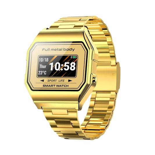KW18  IP67 0.96 inch Steel Watchband Color Screen Smart Watch