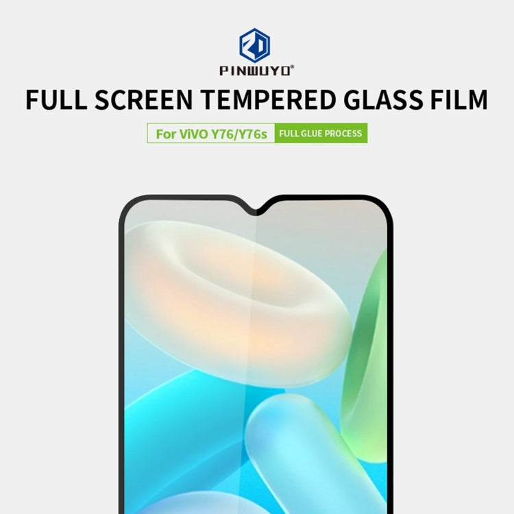 PINWUYO 9H 2.5D Tempered Glass Full Film, For vivo Y76 5G / Y76S 5G, For Honor X30, For Xiaomi Poco M4 Pro 5G