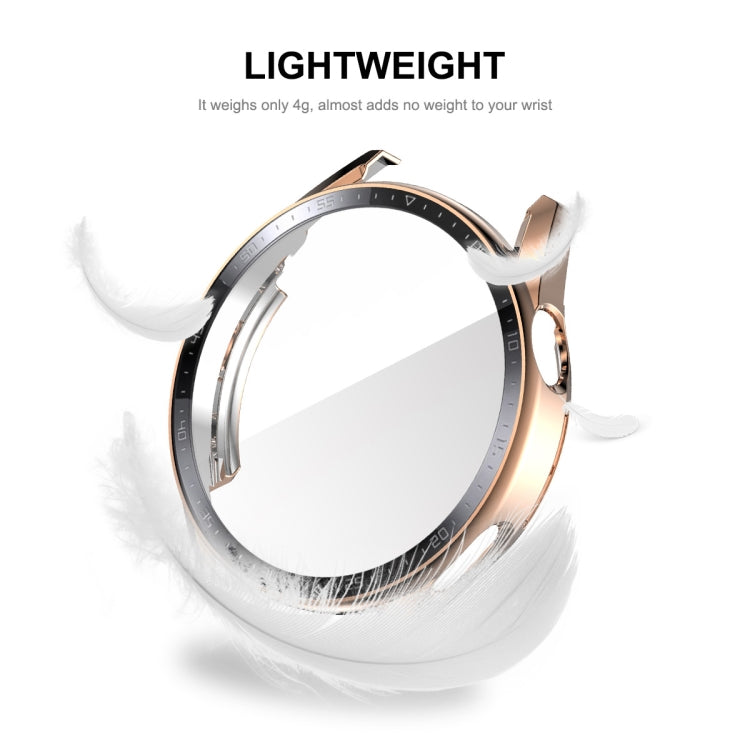 For Huawei Watch GT 3 46mm ENKAY PC Frame + Tempered Glass Protector Case With Scale
