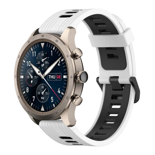 22mm Vertical Pattern Two-Color Silicone Watch Band