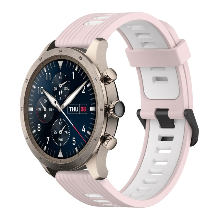 22mm Vertical Pattern Two-Color Silicone Watch Band
