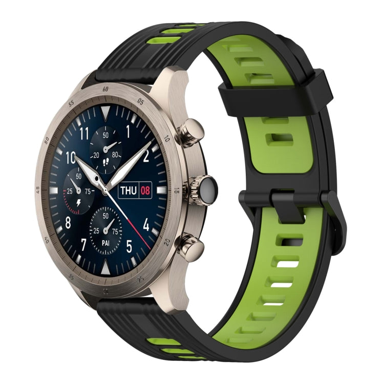 22mm Vertical Pattern Two-Color Silicone Watch Band