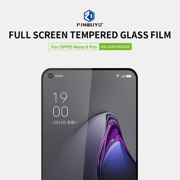 PINWUYO 9H 2.5D Full Screen Tempered Glass Film, For OPPO Reno8 Pro, For OPPO Reno8 Pro+, For vivo S15, For Sony Xperia 10 IV, For OPPO Reno8, For Realme Narzo 50 Pro