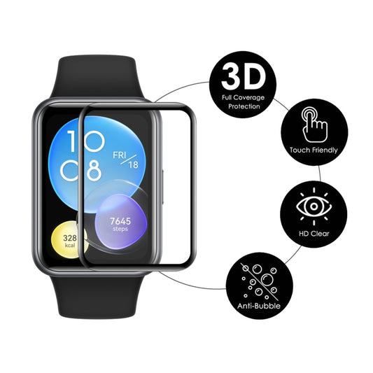 For Huawei Watch Fit 2 ENKAY Hat-Prince 3D Full Coverage Soft PC Edge + PMMA HD Screen Protector Film