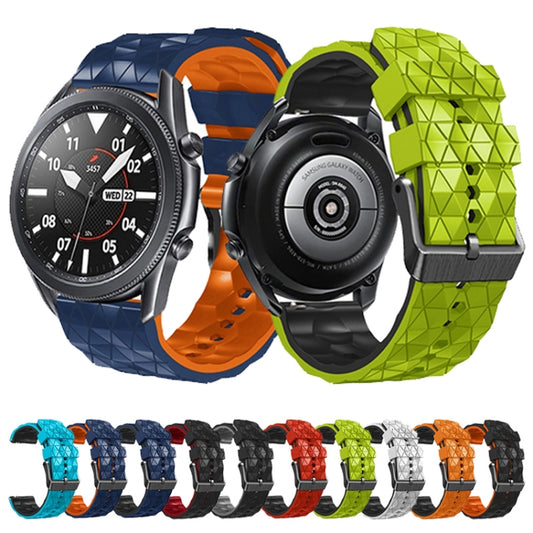 22mm Football Pattern Two-Color Silicone Strap