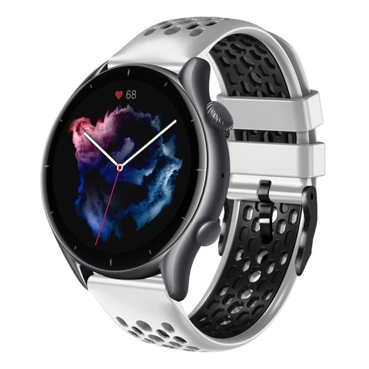 22mm Two-Color Breathable Silicone Watch Band