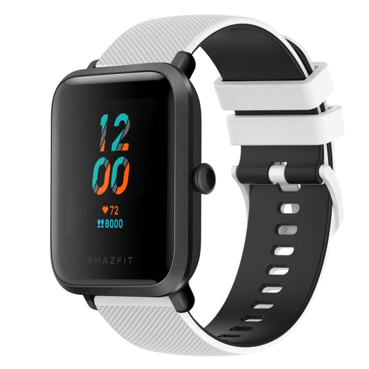 20mm Checkered Two-Color Silicone Watch Band