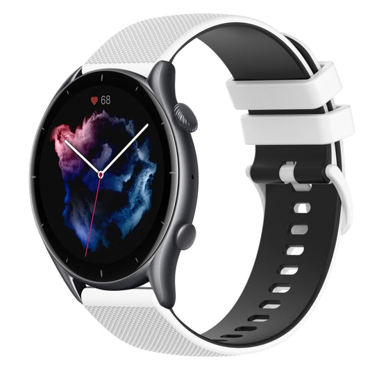 22mm Checkered Two-Color Silicone Watch Band