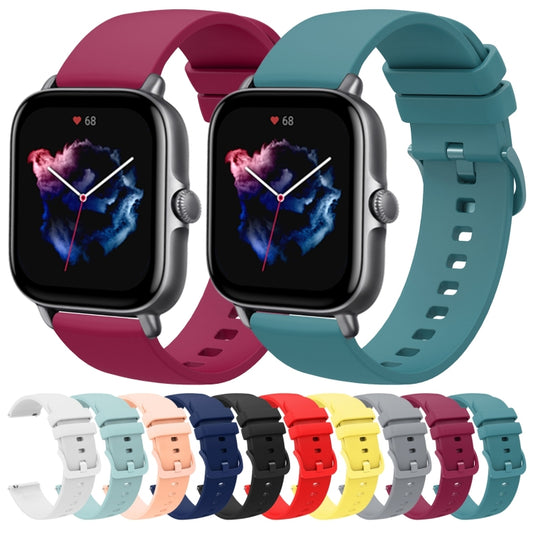 20mm Solid Color Soft Silicone Watch Band