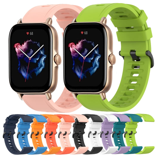 20mm Solid Color Soft Silicone Watch Band
