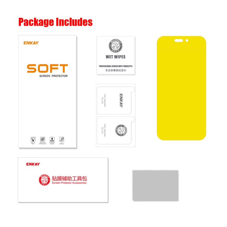 ENKAY Full Glue Explosion-proof Hydrogel Film For iPhone 14 Pro Max, For iPhone 14 Pro Max (1 PC), For iPhone 14 Pro Max (2 PCS), For iPhone 14 Pro Max (5 PCS), For iPhone 14 Pro Max (10 PCS)