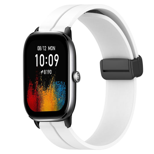 20mm Solid Color Magnetic Clasp Silicone Watch Band