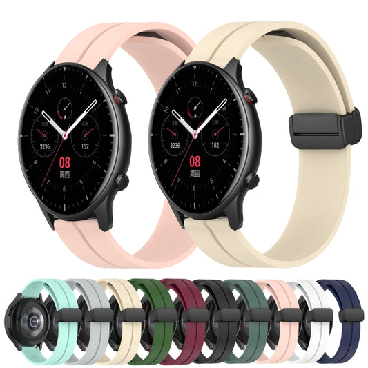 22mm Solid Color Magnetic Clasp Silicone Watch Band