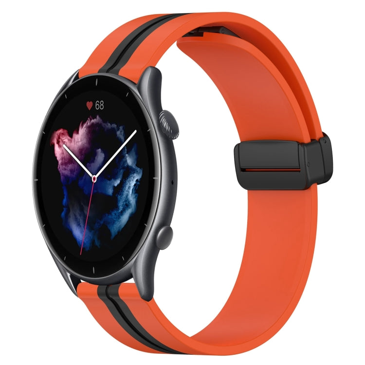 22mm Folding Magnetic Clasp Silicone Watch Band