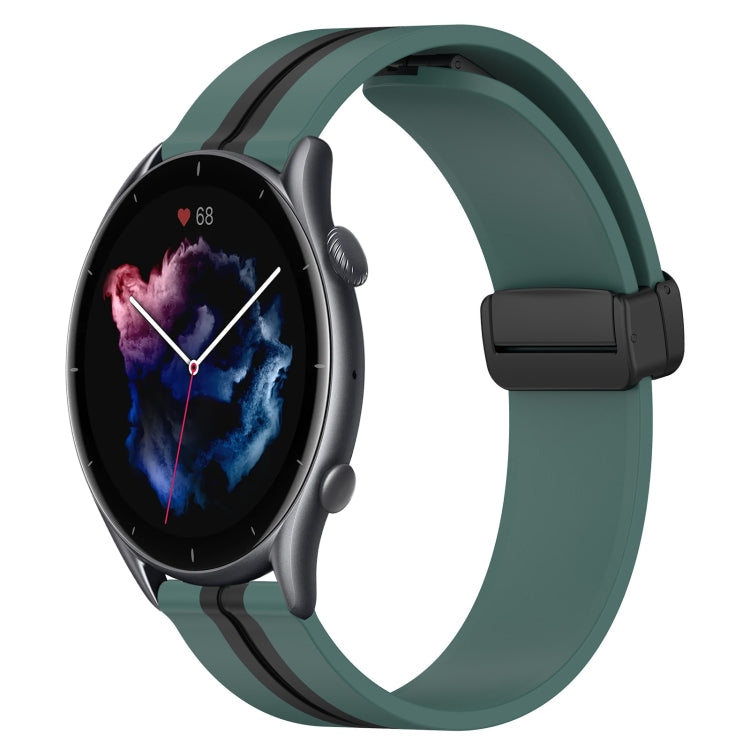 22mm Folding Magnetic Clasp Silicone Watch Band