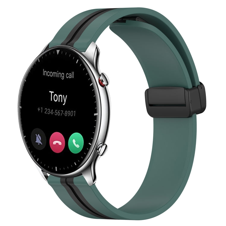22mm Folding Magnetic Clasp Silicone Watch Band