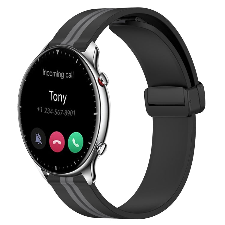 22mm Folding Magnetic Clasp Silicone Watch Band