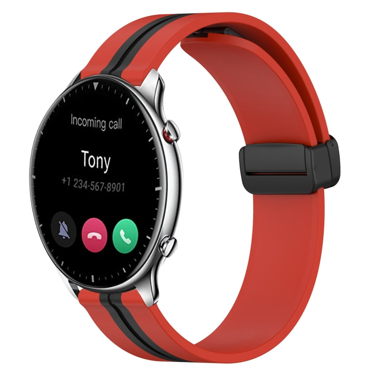 22mm Folding Magnetic Clasp Silicone Watch Band