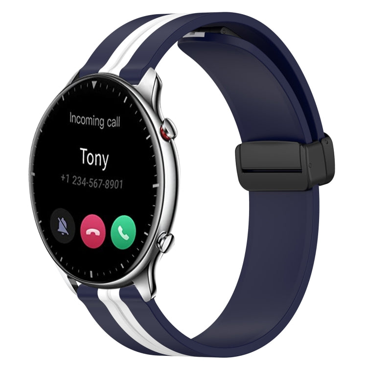22mm Folding Magnetic Clasp Silicone Watch Band