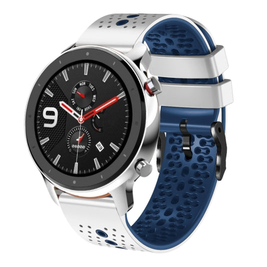 22mm Perforated Two-Color Silicone Watch Band