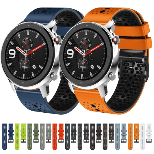 22mm Perforated Two-Color Silicone Watch Band