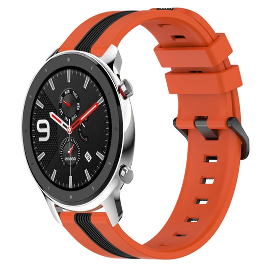 22mm Vertical Two-Color Silicone Watch Band