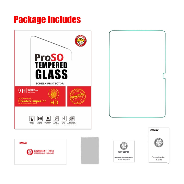 For Samsung Galaxy Tab S8+ 12.4 ENKAY 0.33mm Explosion-proof Tempered Glass Film, For Samsung Galaxy Tab S8+ 12.4(1 PC), For Samsung Galaxy Tab S8+ 12.4(2pcs)