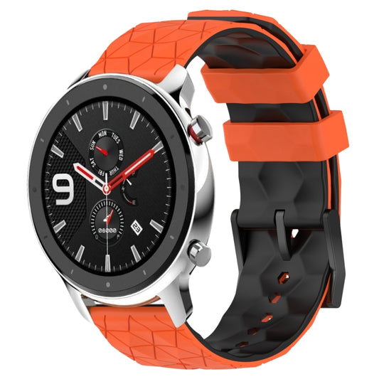 22mm Football Texture Two-Color Silicone Watch Band
